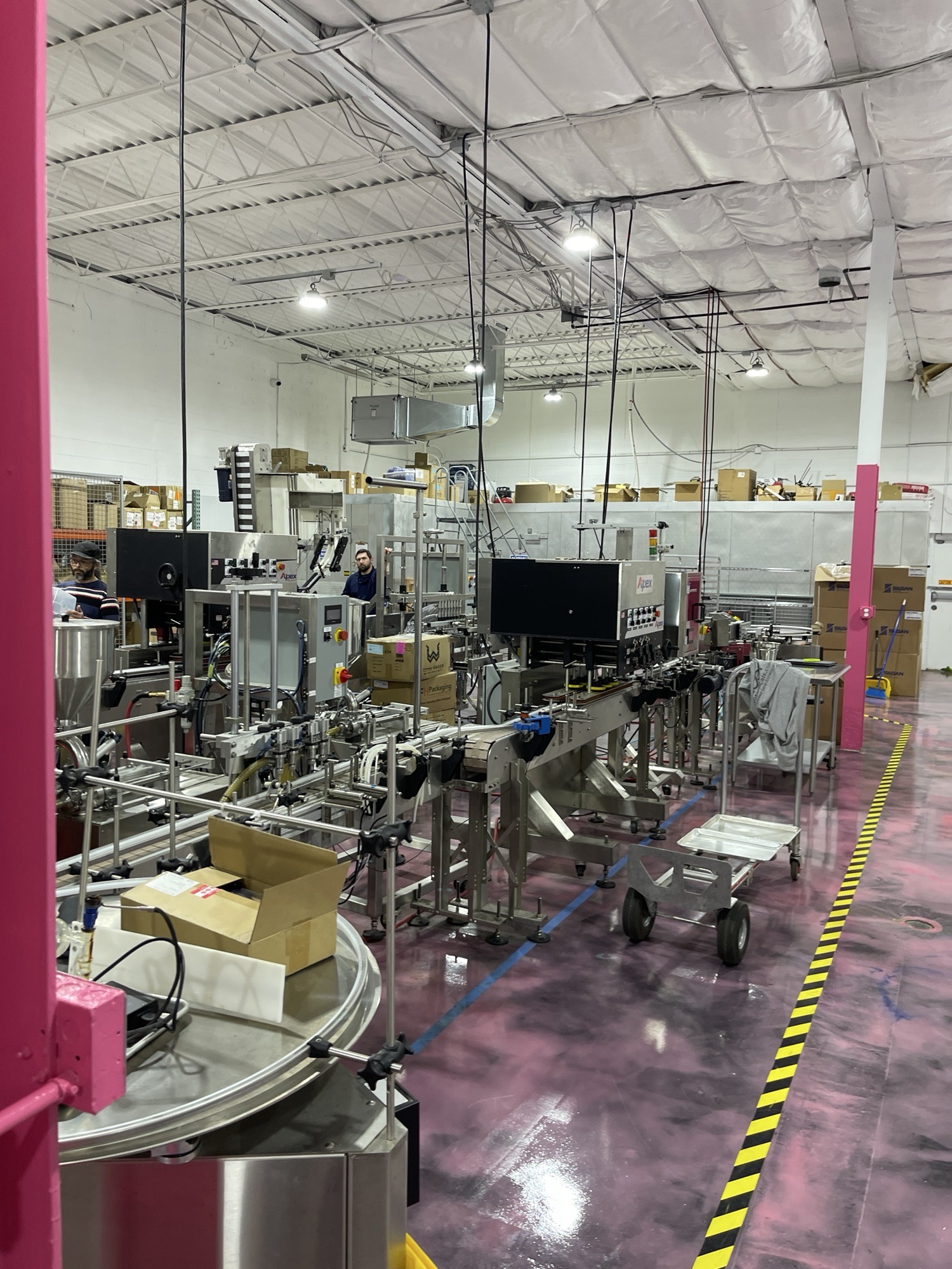 Production equipment in a cannabis manufacturing facility